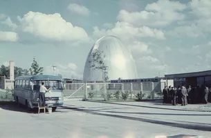 Atomic egg in Garching of the then Technical University of Munich. © TUM