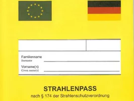 Der Strahlenpass ist ein persönliches Dosisdokument und dient dem Schutz der strahlenexponierten Person. Quelle: LFU Bayern