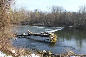 Discharge building at the 130.300 kilometer position of the Isar river © FRM II / TUM 