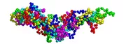 Die Abbildung zeigt eine Überlagerung von sechs möglichen Anordnungen des Basischen Myelinproteins. Jede Kugel steht für eine Aminosäure, die Farbe zeigt die Zugehörigkeit zu jeweils einem Proteinmolekül. Solche vereinfachten Strukturmodelle ermöglichten den Jülicher Forschern, die gemessenen Bewegungen den Bereichen des Proteins zuzuordnen. (Quelle: Forschungszentrum Jülich)
Blick auf das Jülicher Neutronenspin-echospektrometer Das Instrument, mit dem die Jülicher Forscher die Bewegungen der Proteine vermessen haben, trägt einen langen Namen: Jülicher Neutronenspinechospektrometer. Dank der besonderen Eigenschaften von Neutronen erkennt es Bewegungen in einer Größenordnung von Nanometern pro Nanosekunde – langsame Bewegungen in der Welt der Physik. In greifbarere Dimensionen umgerechnet entspricht dies einer Geschwindigkeit von Zentimetern bis Metern pro Sekunde. (Quelle: W. Schürmann /TUM)